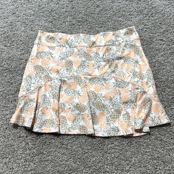 CORAL BAY GOLF KNIT SKORT- SZ LP- SKIRT-SHORTS UNDER -PINEAPPLE - Picture 6 of 8